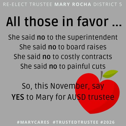 Mary Rocha campaign poster